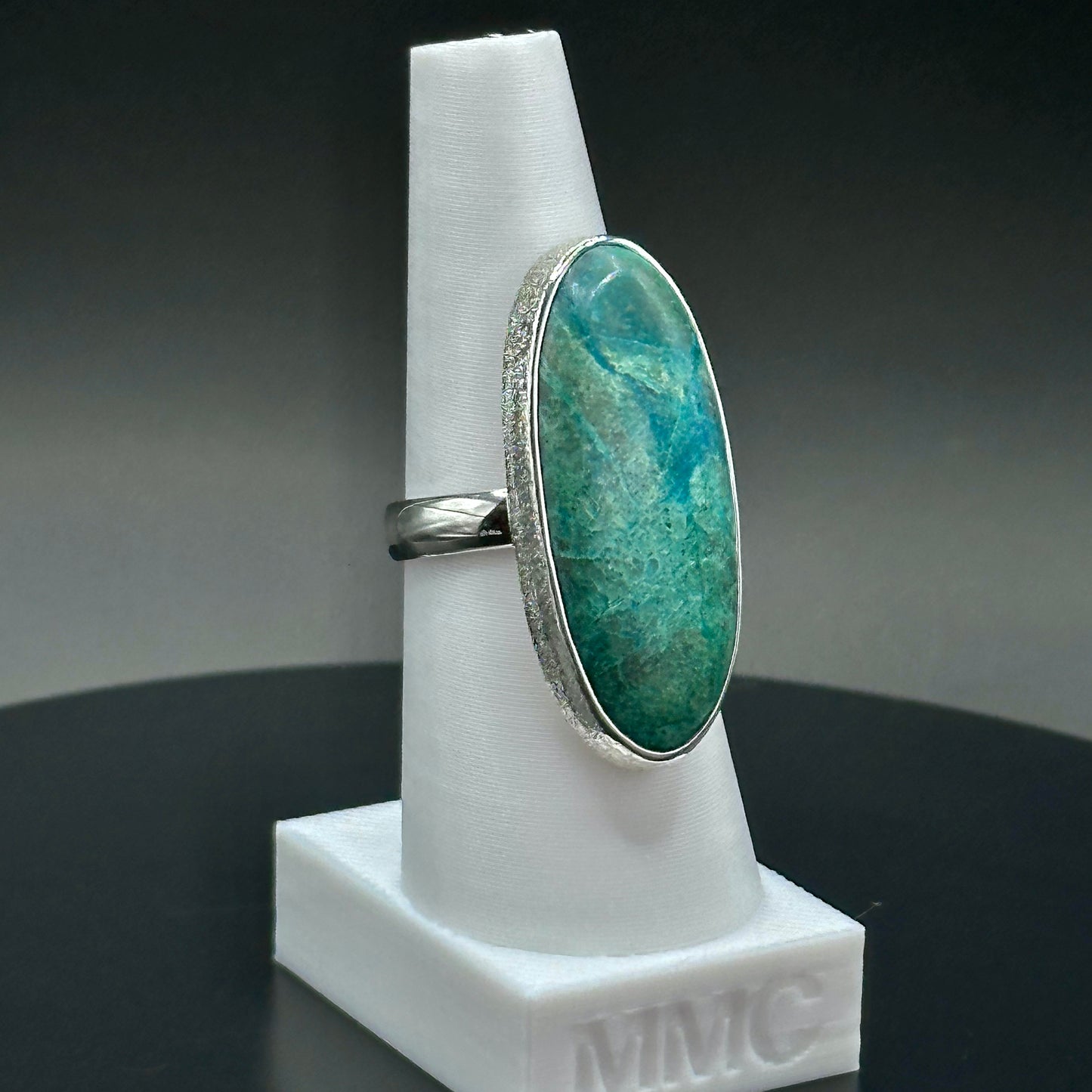 Chrysocolla Sterling Silver Ring - Chloe