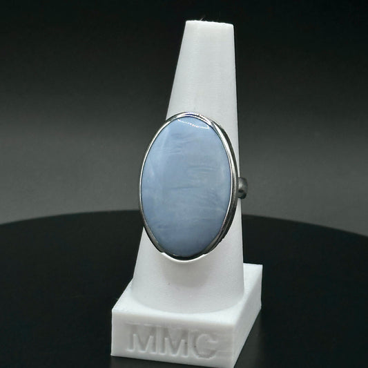 Owyhee Blue Opal Sterling Silver Ring - Ona
