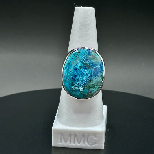 Shattuckite Sterling Silver Ring - Sofia