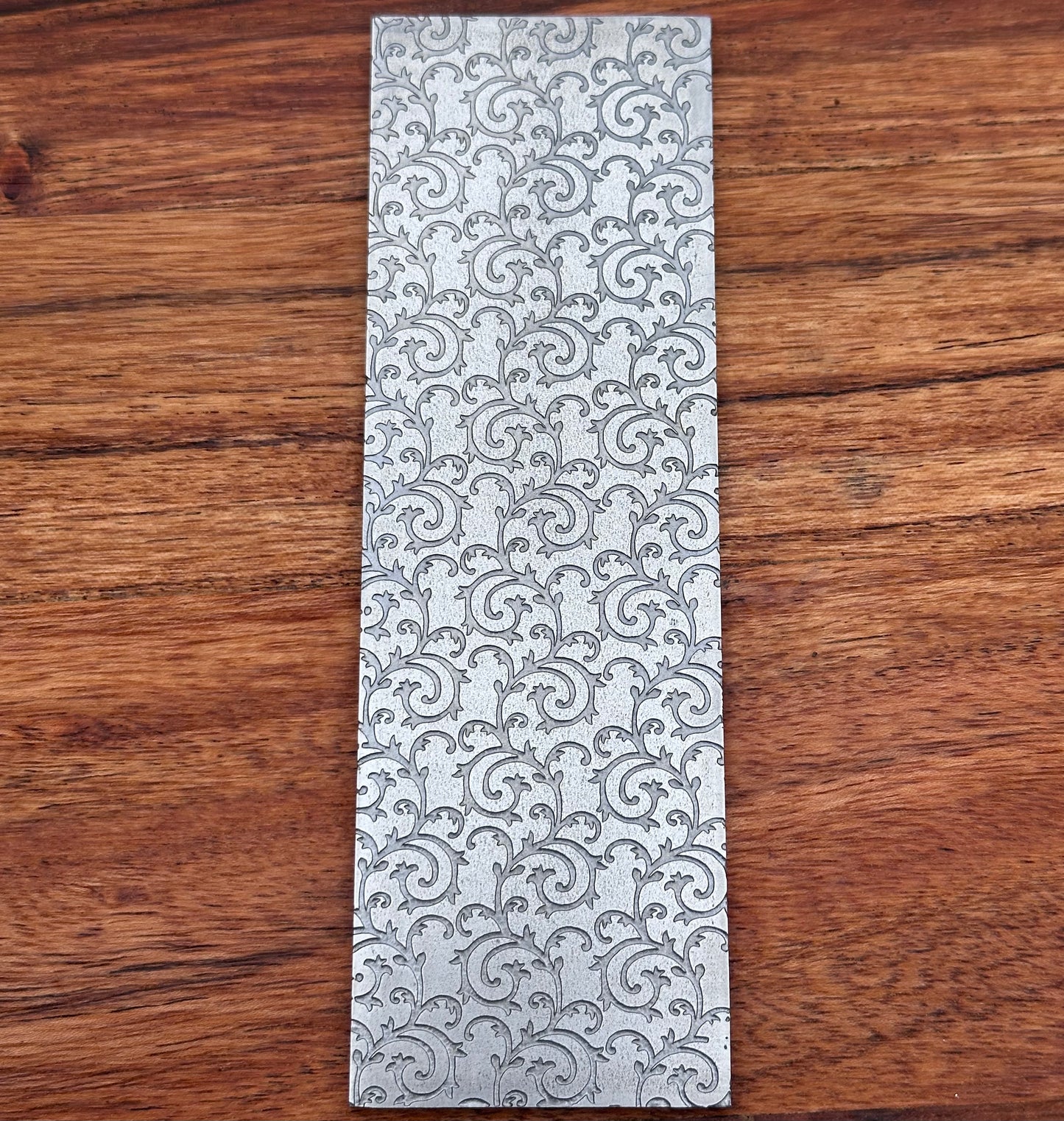 Steel Texture Plate for Rolling Mill, Hydraulic Press or Hand Hammering, Vine Leaf, #SP063