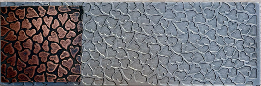 Hearts 1, Rolling Mill Texture Pattern Plate, #SP023