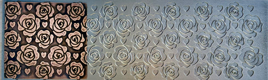 Rose Heart, Rolling Mill Texture Pattern Plate, #SP070