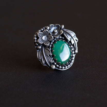 Chrysoprase Hawthorn Sterling Silver Ring - Charley