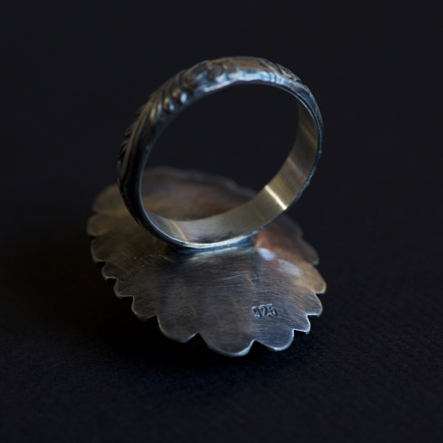 Natural Clear Quartz Sterling Silver Daisy Ring - Nova
