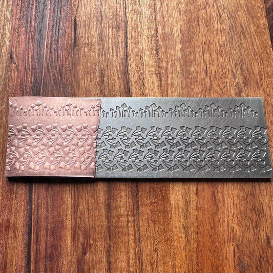 Steel Texture Plate for Rolling Mill, Hydraulic Press or Hand Hammering, Magic Mushroom, #SP059