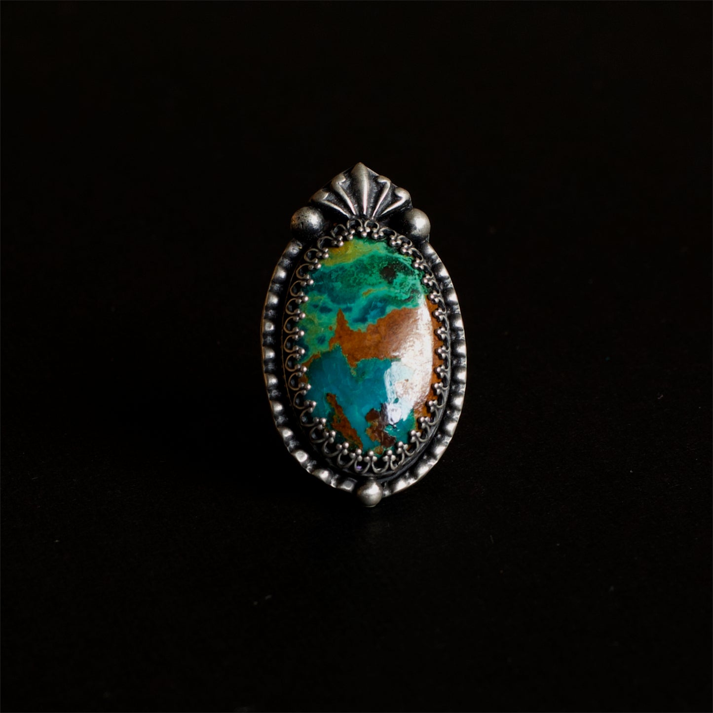 Chrysocolla Sterling Silver Ring - Seaside
