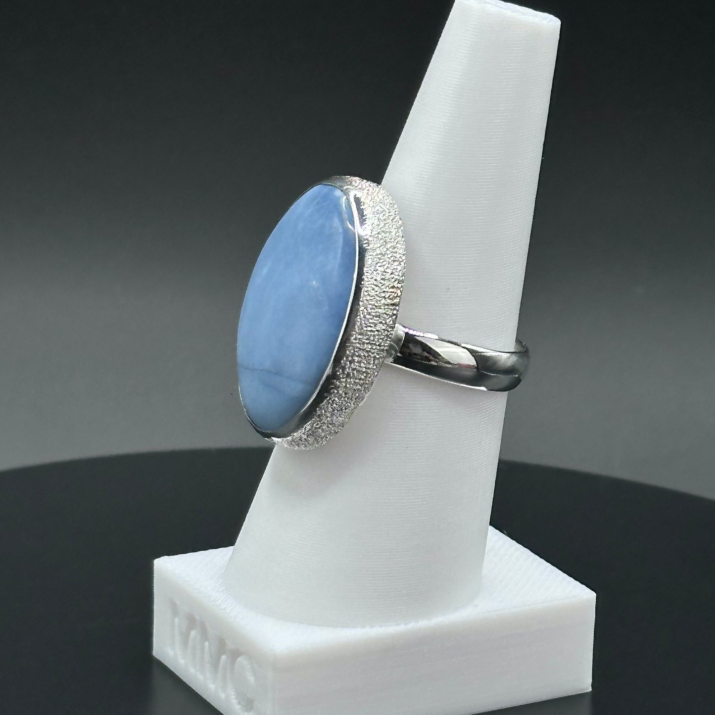 Owyhee Blue Opal Sterling Silver Ring - Ocean