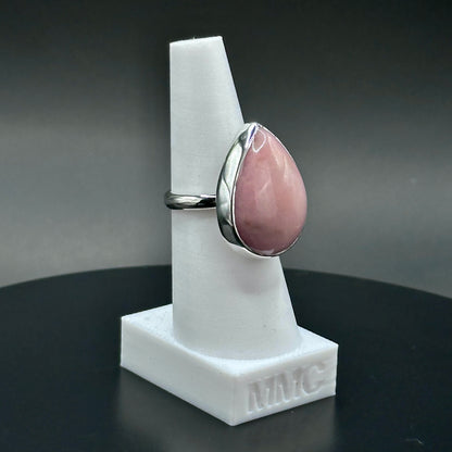 Peruvian Pink Opal Sterling Silver Ring - Paisley