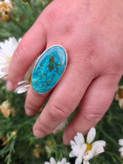 Shattuckite Sterling Silver Ring - Sara