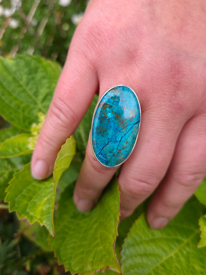 Shattuckite Sterling Silver Ring - Sienna