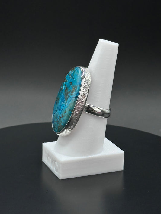 Shattuckite Sterling Silver Ring - Sienna
