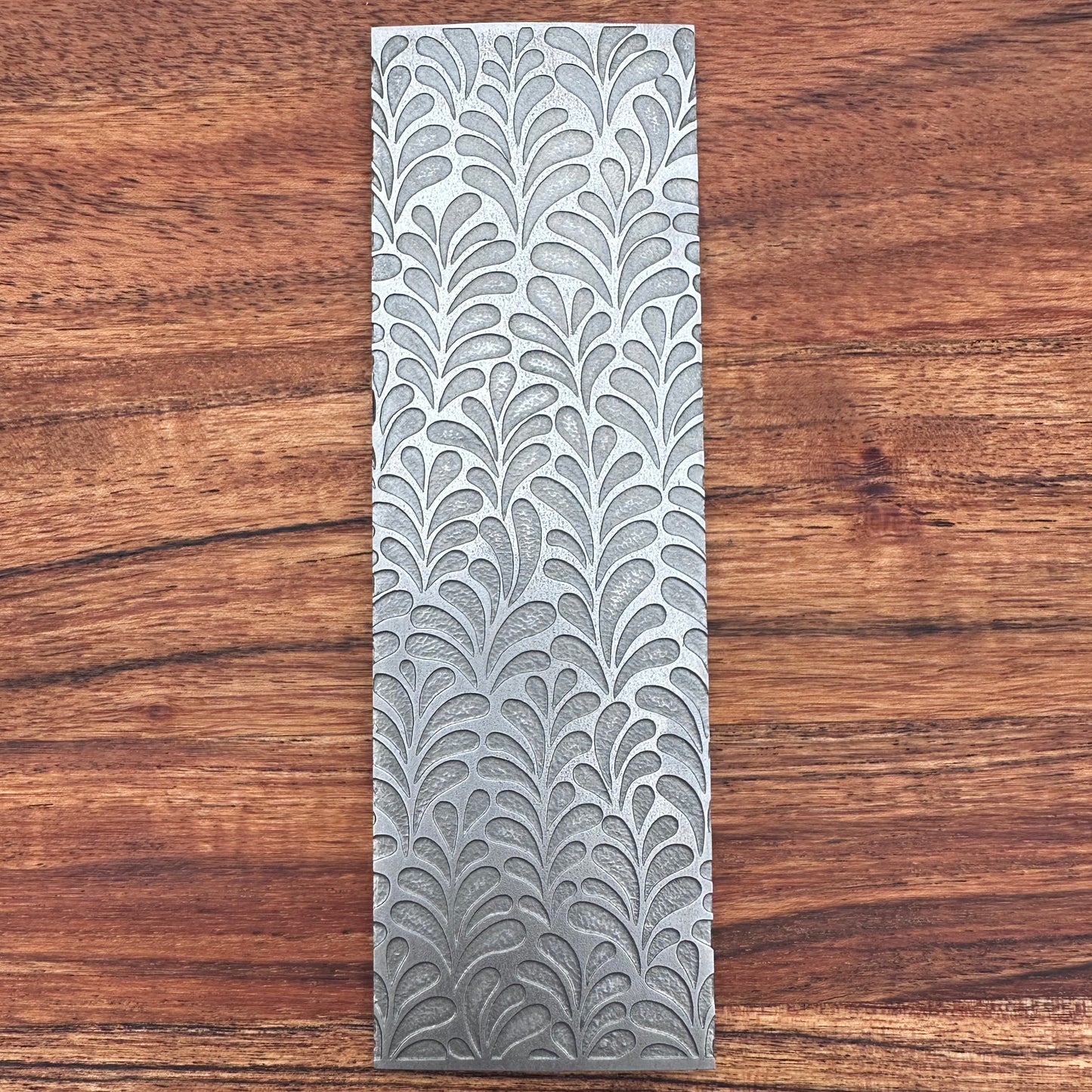 Steel Texture Plate for Rolling Mill, Hydraulic Press or Hand Hammering, Leaf, #SP062