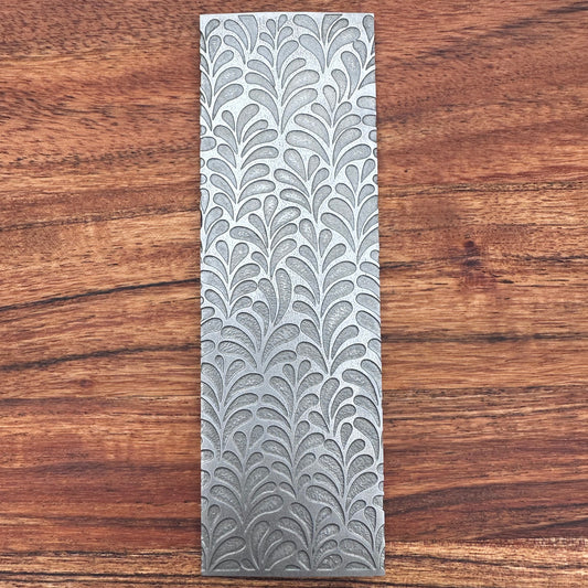 Steel Texture Plate for Rolling Mill, Hydraulic Press or Hand Hammering, Leaf, #SP062