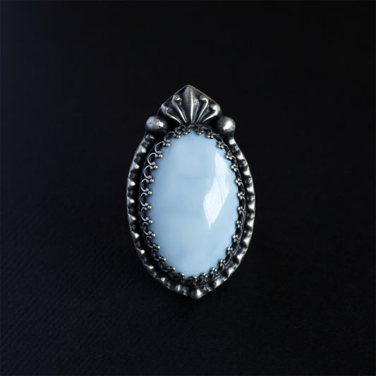 The Sky Blue Opal Ring - Size: O