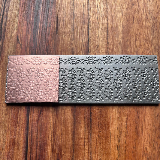 Steel Texture Plate for Rolling Mill, Hydraulic Press or Hand Hammering, Peony, #SP039