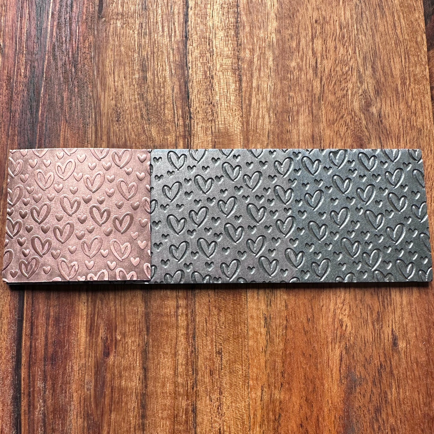 Steel Texture Plate for Rolling Mill, Hydraulic Press or Hand Hammering, Heart, #SP041