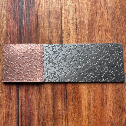 Steel Texture Plate for Rolling Mill, Hydraulic Press or Hand Hammering, Vine Leaf, #SP061