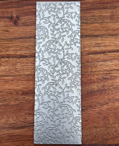 Steel Texture Plate for Rolling Mill, Hydraulic Press or Hand Hammering, Vine Leaf, #SP061