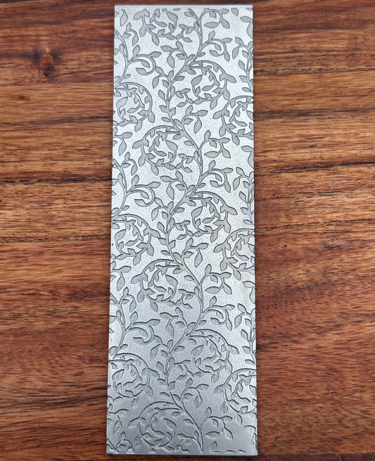 Steel Texture Plate for Rolling Mill, Hydraulic Press or Hand Hammering, Vine Leaf, #SP061