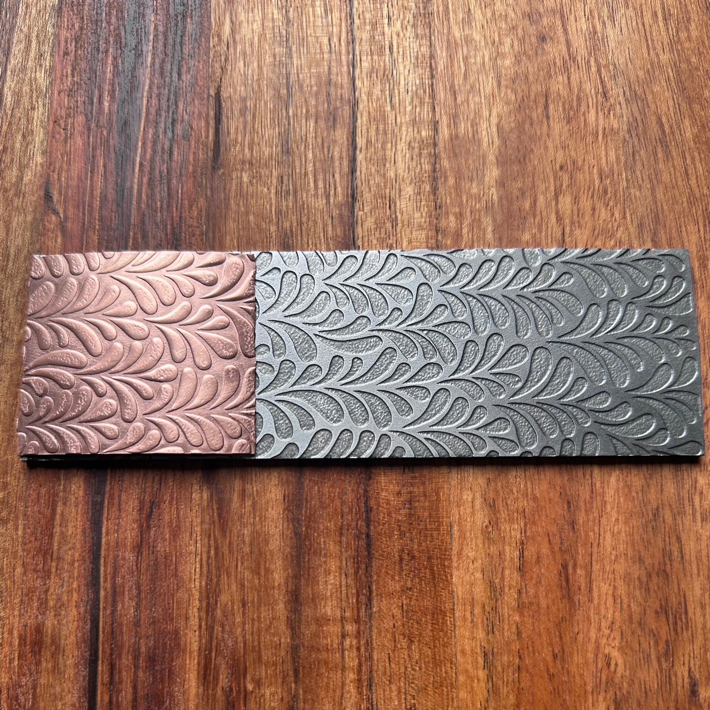 Steel Texture Plate for Rolling Mill, Hydraulic Press or Hand Hammering, Leaf, #SP062