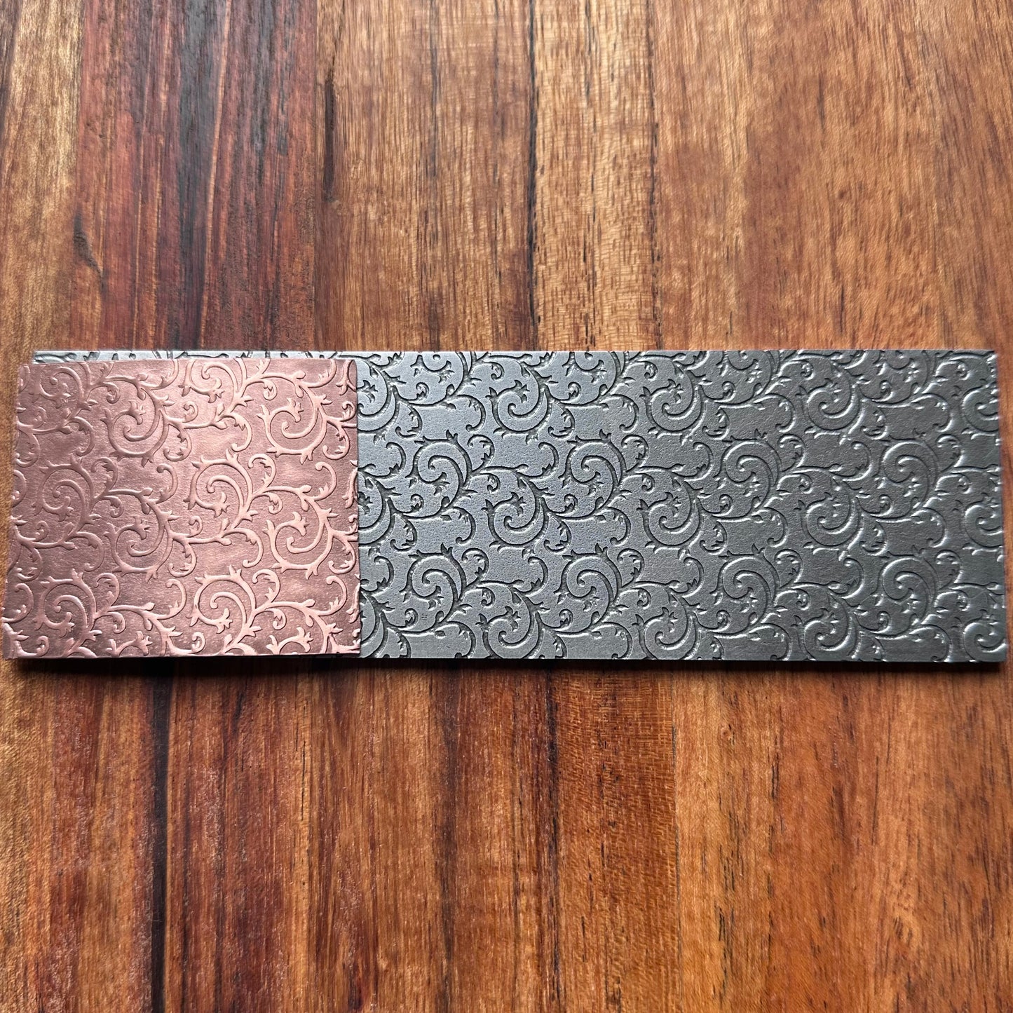 Steel Texture Plate for Rolling Mill, Hydraulic Press or Hand Hammering, Vine Leaf, #SP063