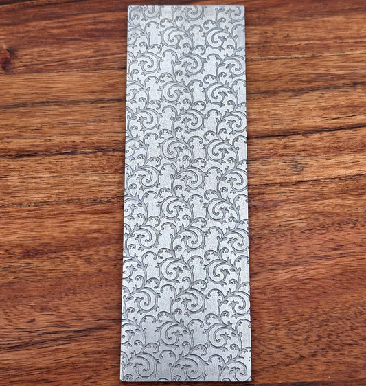 Steel Texture Plate for Rolling Mill, Hydraulic Press or Hand Hammering, Vine Leaf, #SP063