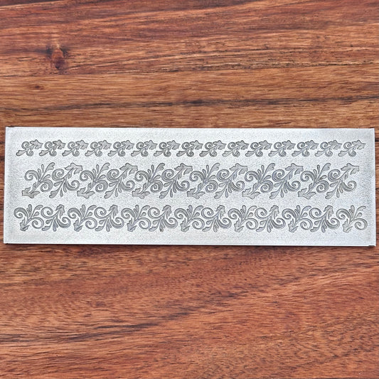 Steel Texture Plate for Rolling Mill, Hydraulic Press or Hand Hammering, Decorative Ornament, #SP069